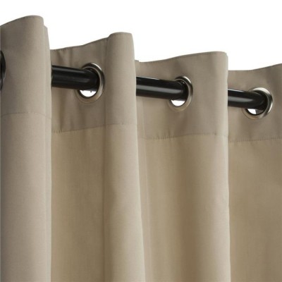 Hammock Source CUR84ABGRSN 50 x 84 in. Sunbrella Outdoor Curtain with Nickel Plated Grommets&#44; Antique Beige   